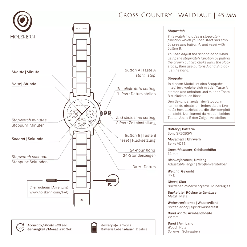 Image de la première page du manuel de l'appareil Wildrebe