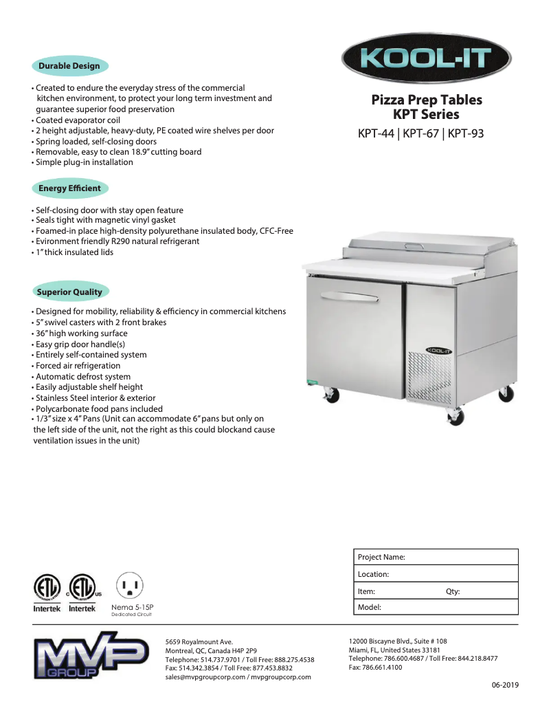 Page n°1 - Manuel utilisateur Kool-It KPT-93