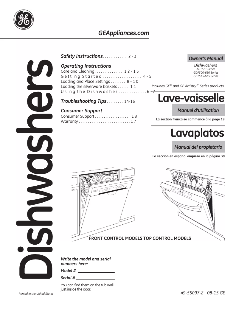 Page 1 de la notice Manuel utilisateur Mabe GDT635HMJES