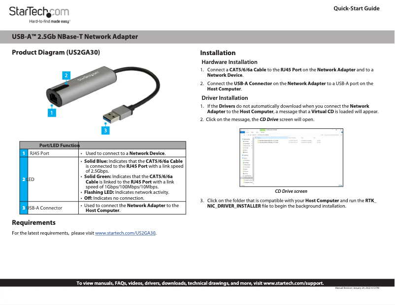 Image de la première page du manuel de l'appareil US2GA30