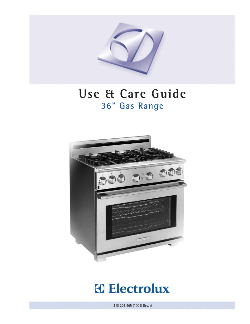 Page 1 de la notice Manuel utilisateur Electrolux E36GF76HPS