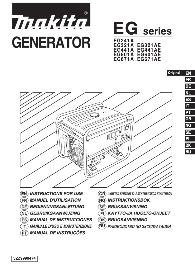 Imagen de la primera página del manual del dispositivo EG601AE