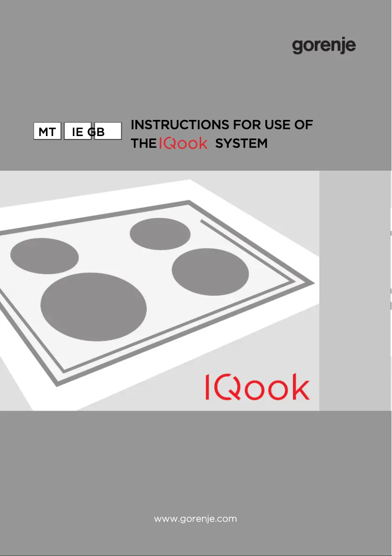 Page n°1 - Manuel utilisateur Gorenje IQ641AC