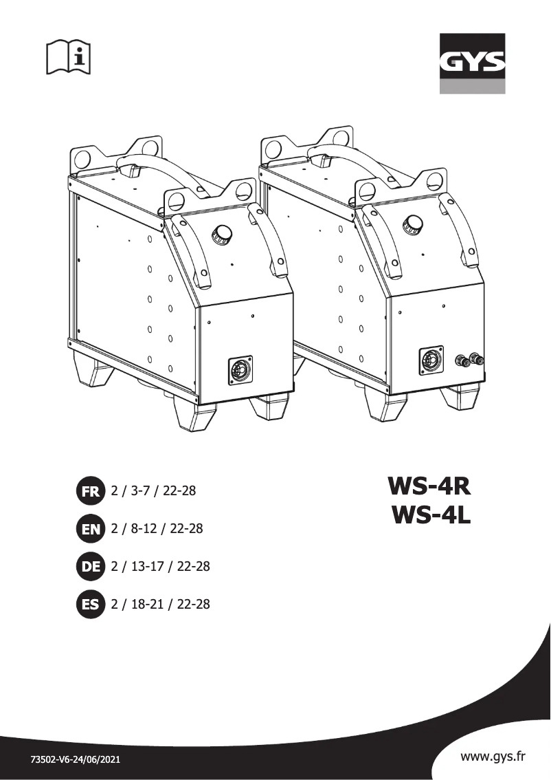Image de la première page du manuel de l'appareil WS-4L