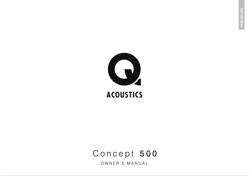 Page 1 de la notice Manuel utilisateur Q Acoustics Concept 500