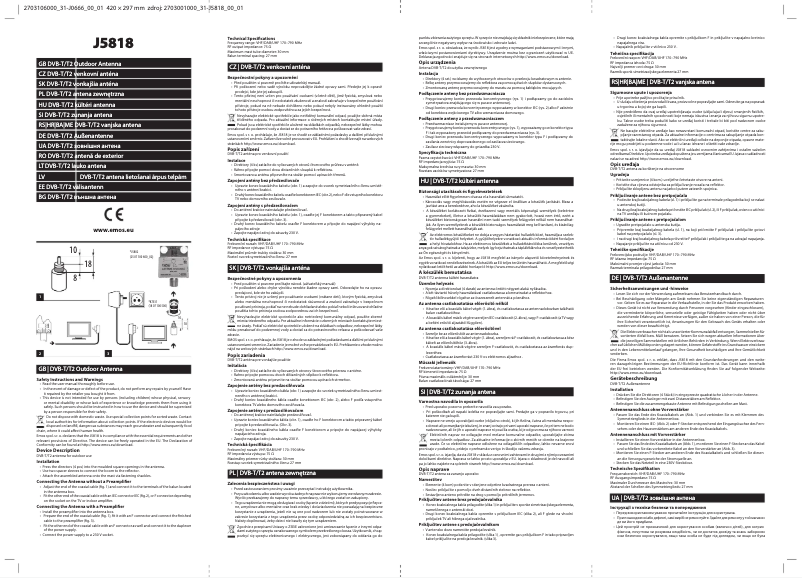 Page n°1 - Manuel utilisateur Emos J0666