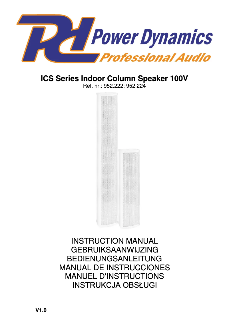 Page n°1 - Manuel utilisateur Power Dynamics ICS4