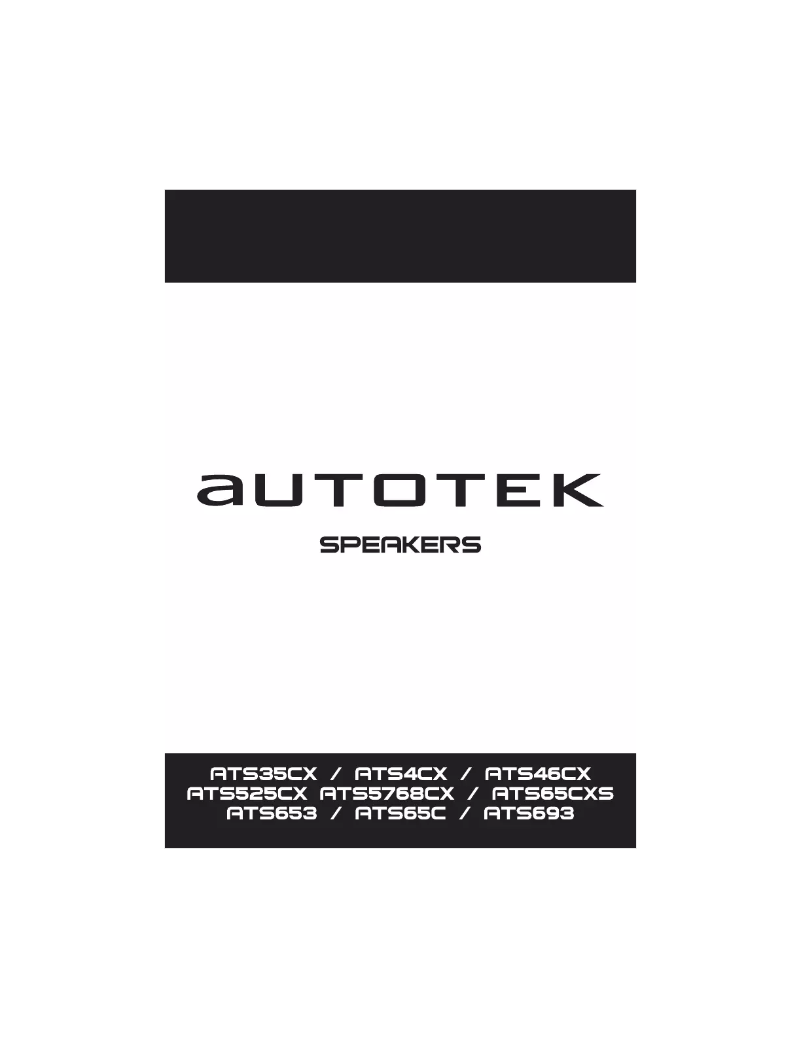 Page 1 de la notice Manuel utilisateur Autotek ATS5768CX