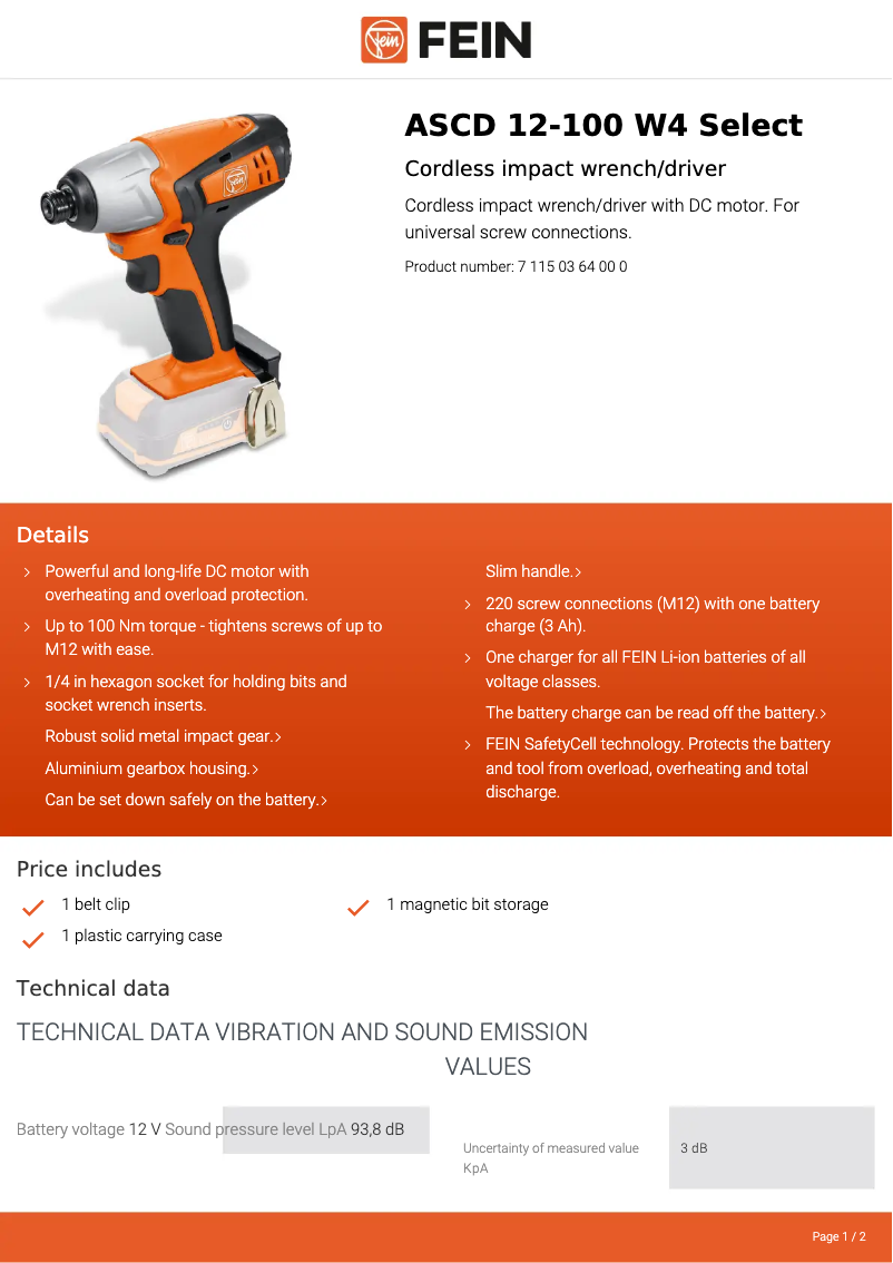 Image de la première page du manuel de l'appareil ASCD 12-100 W4 Select