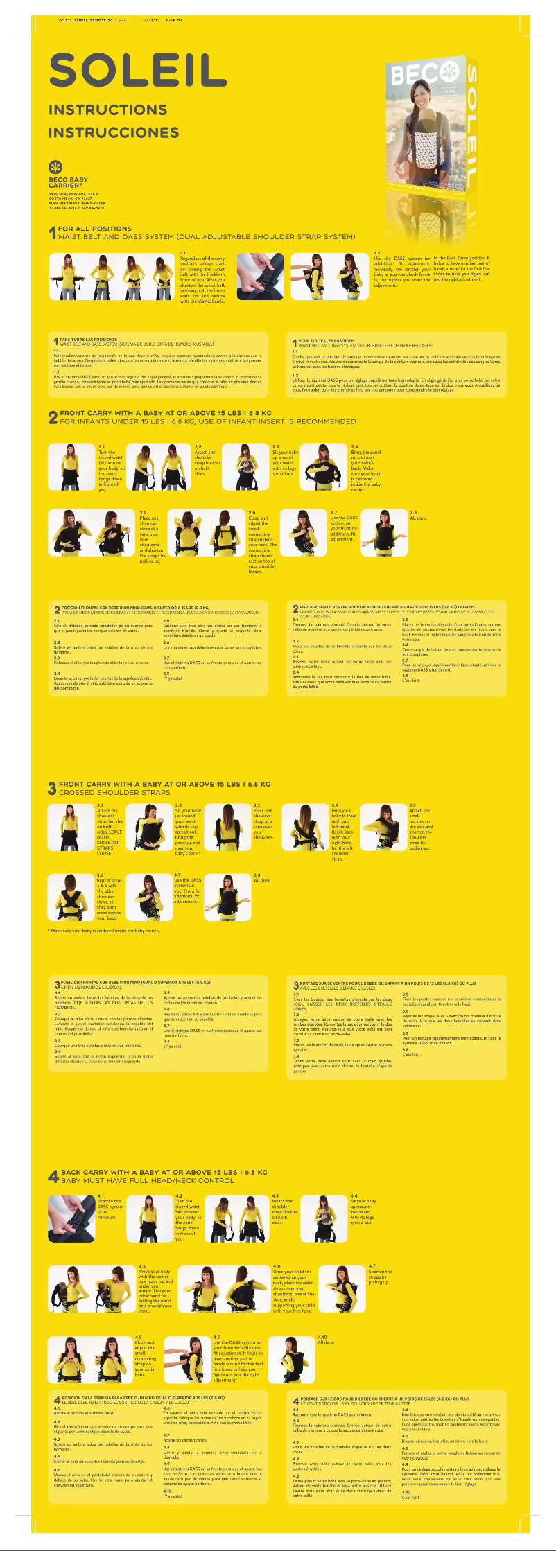 Page 1 de la notice Manuel utilisateur Beko Soleil