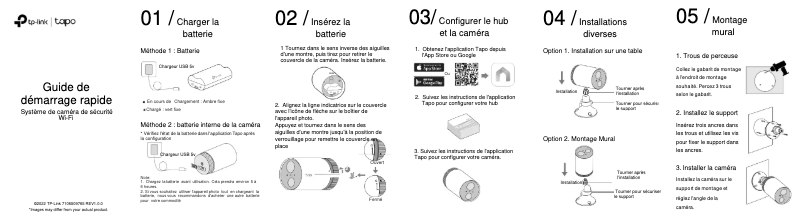 Page 1 de la notice Guide d'installation TP-Link Tapo C400S2
