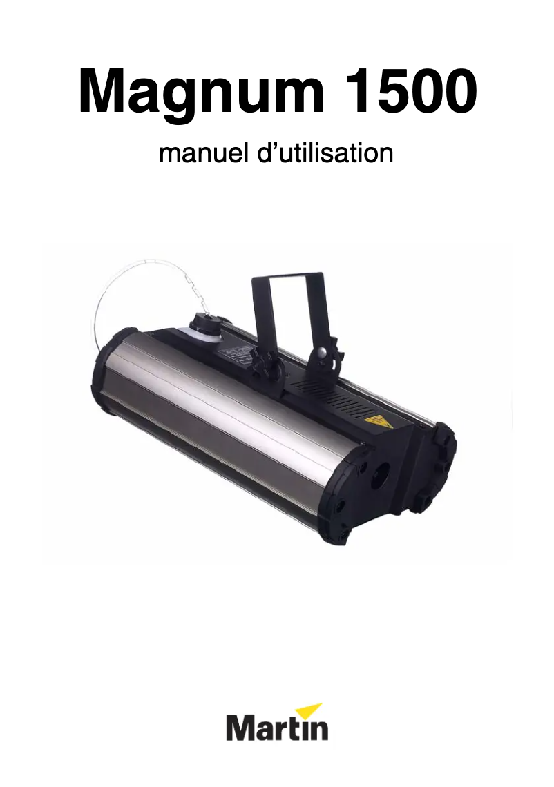 Page n°1 - Manuel utilisateur Martin Magnum 1500