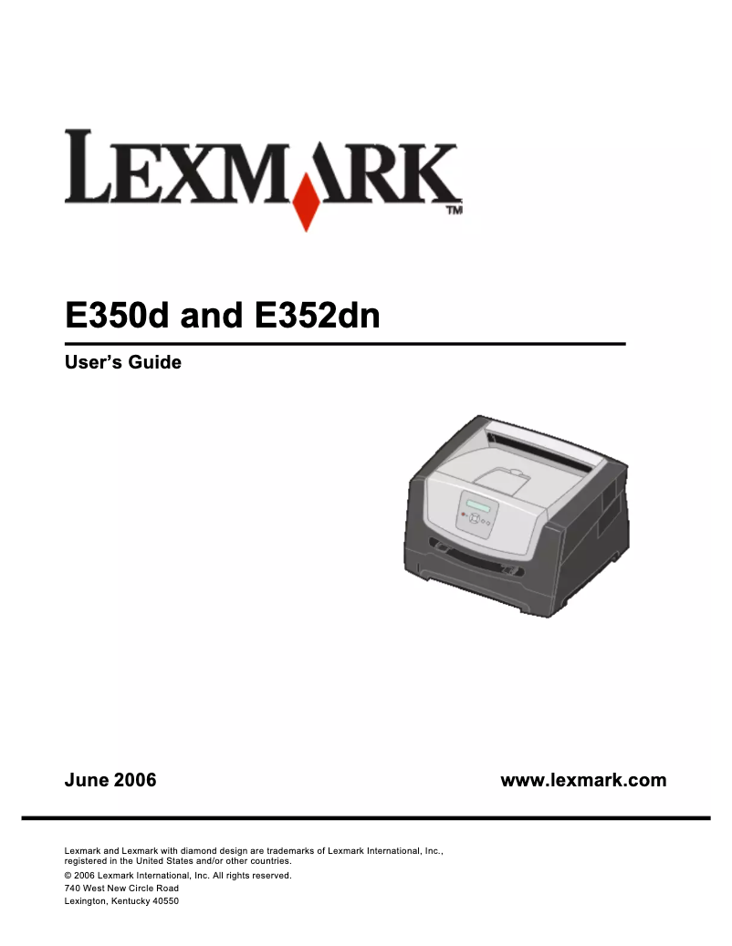 Página 1 del manual Manual de usuario Lexmark E350D