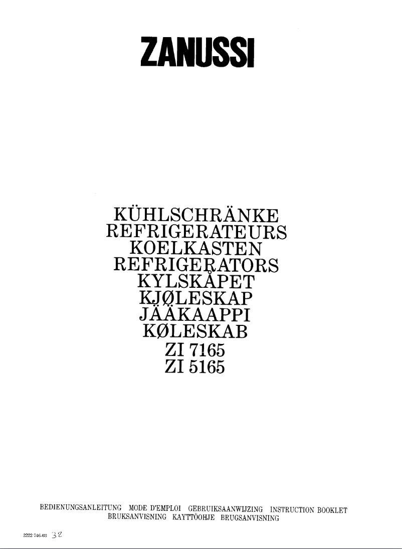 Image de la première page du manuel de l'appareil ZI 5165