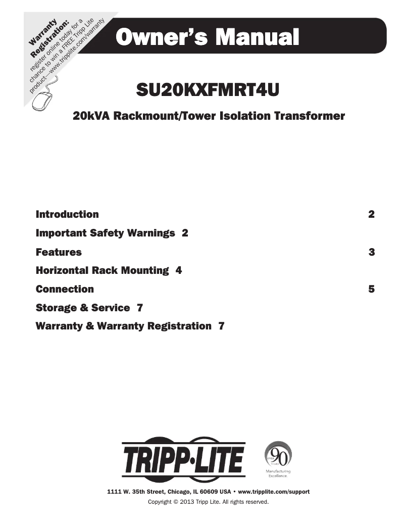 Image de la première page du manuel de l'appareil SU20KXFMRT4U