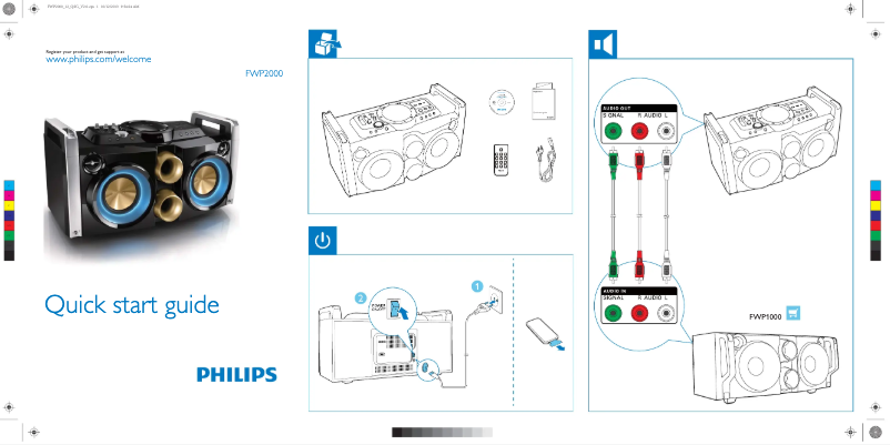 Page n°1 - Guide de démarrage rapide Philips FWP2000