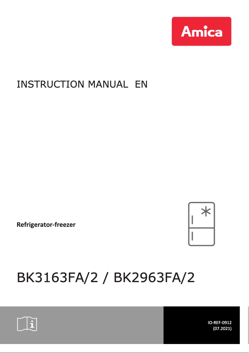 Page 1 de la notice Manuel utilisateur Amica BK2963FA