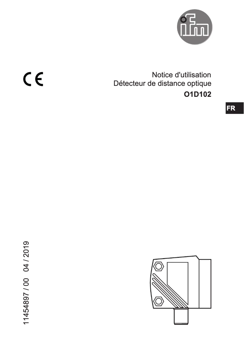 Page n°1 - Manuel utilisateur IFM O1D102