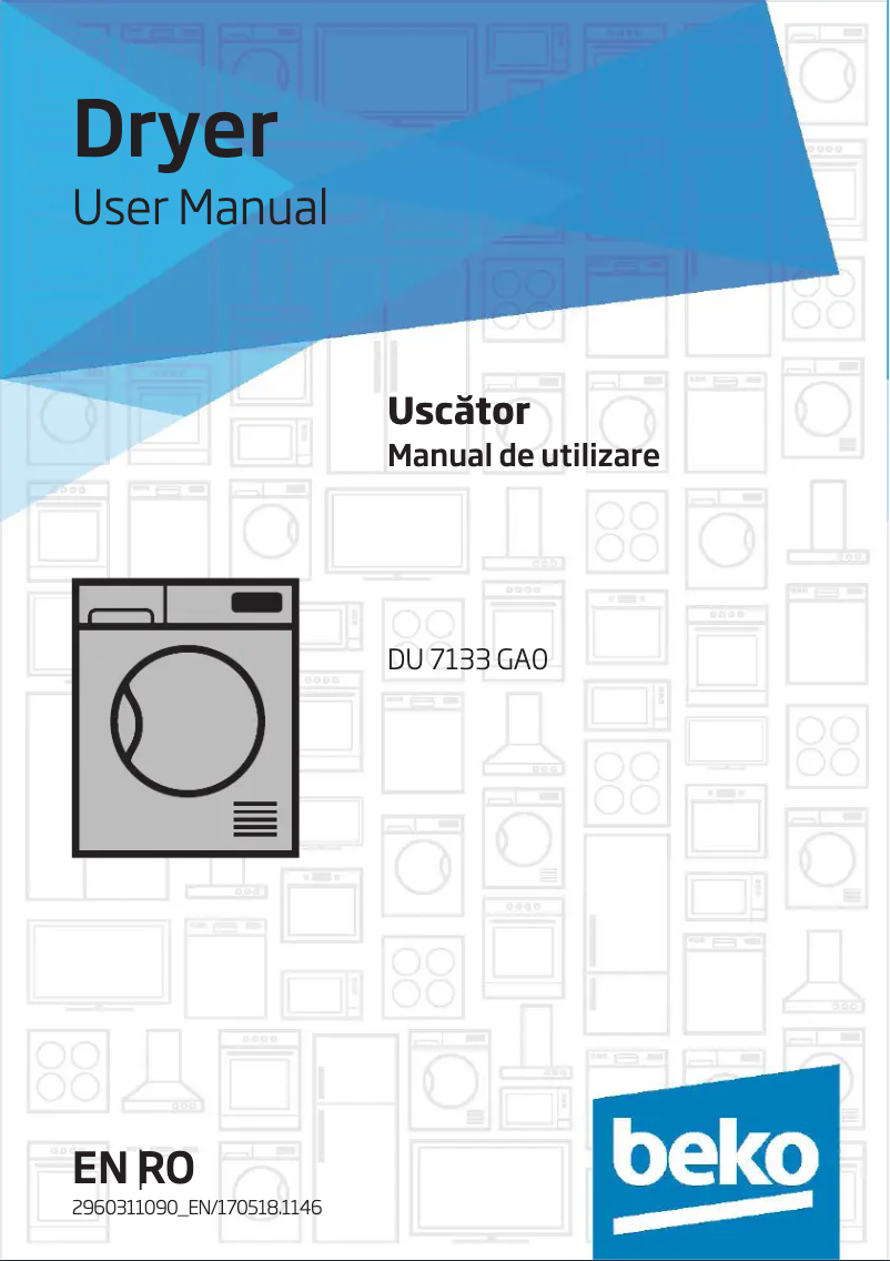 Page 1 de la notice Manuel utilisateur Beko DU 7133 GA0