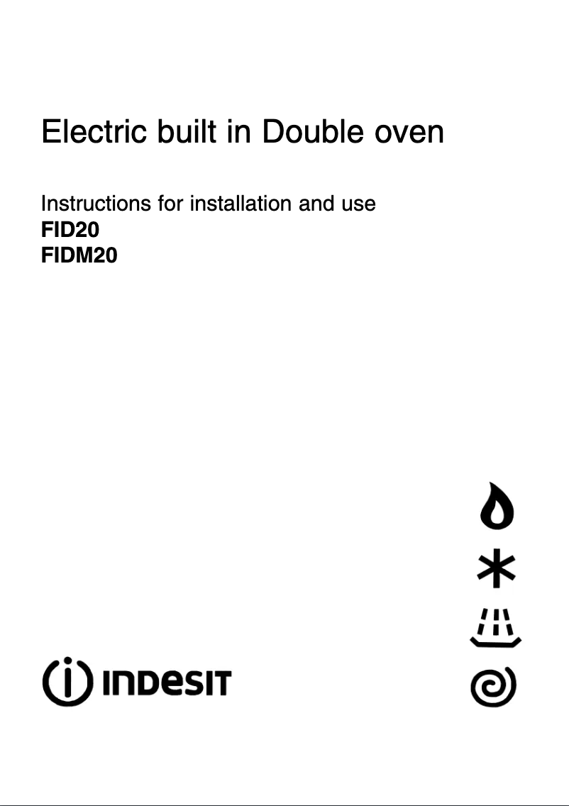 Page 1 de la notice Manuel utilisateur Indesit FIDM20