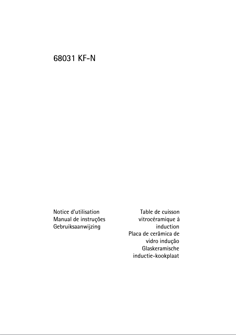Image de la première page du manuel de l'appareil 68031 KFN