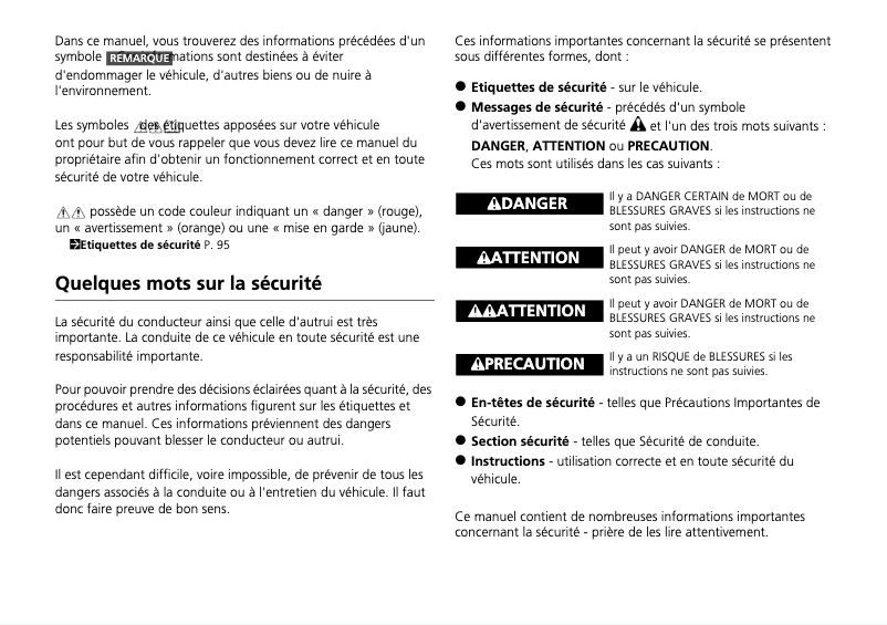 Page 1 de la notice Manuel utilisateur Honda CR-V (2021)