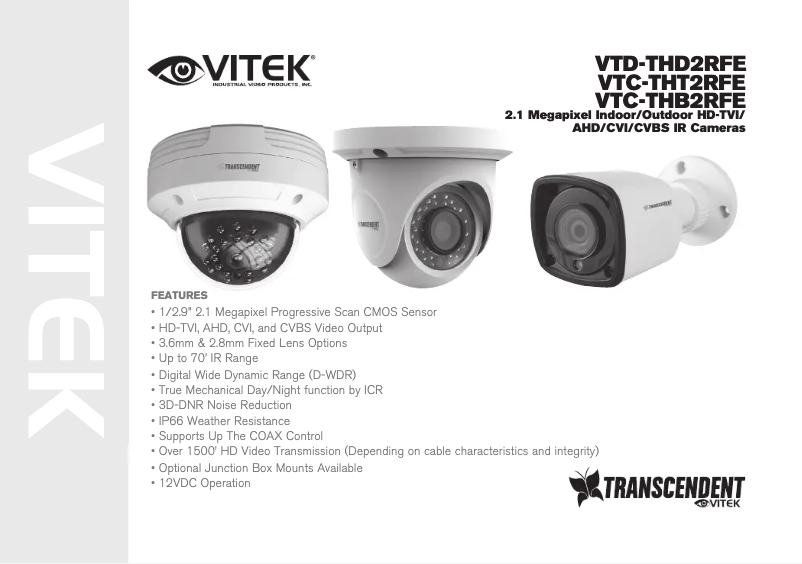 Page 1 de la notice Manuel utilisateur Vitek VTC-THT2RFE