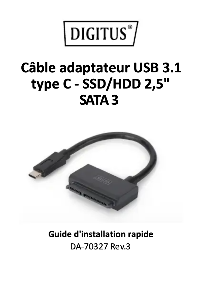 Image de la première page du manuel de l'appareil DA-70327