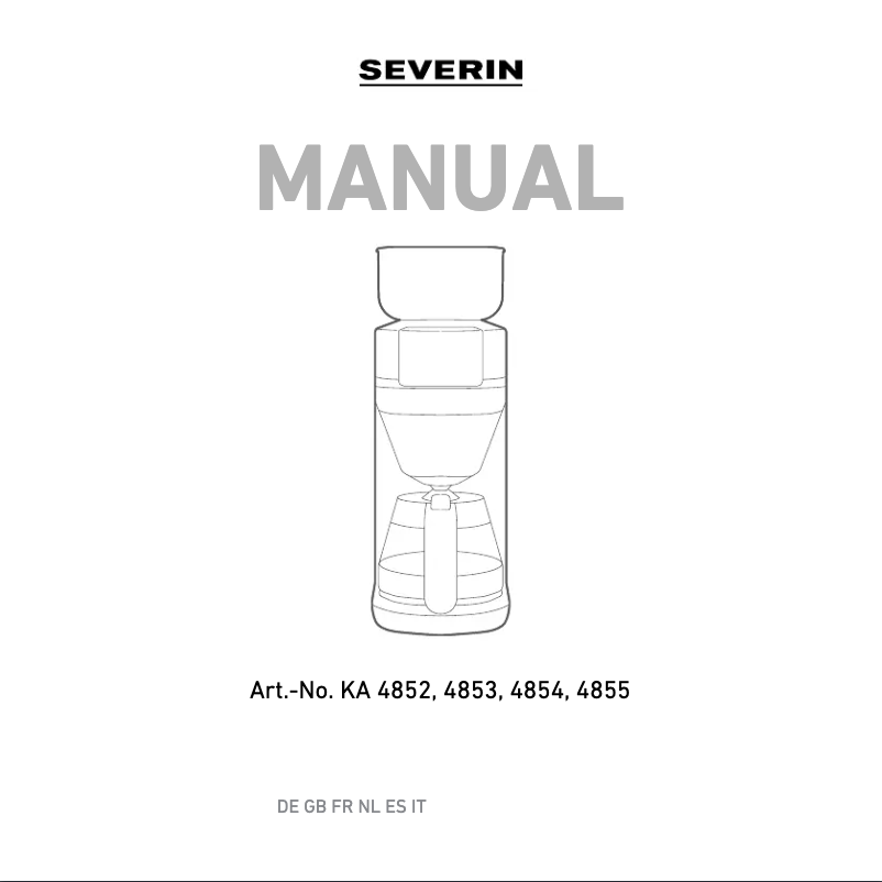 Page 1 de la notice Manuel utilisateur Severin KA 4852