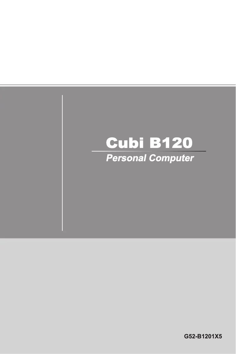 Page n°1 - Manuel utilisateur MSI Cubi N-022DE
