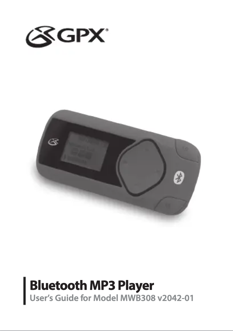 Page n°1 - Manuel utilisateur GPX MWB308