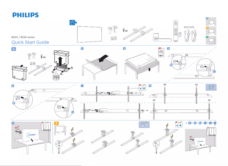 Page 1 of the manual Quick Start Guide Philips 70PUS8545
