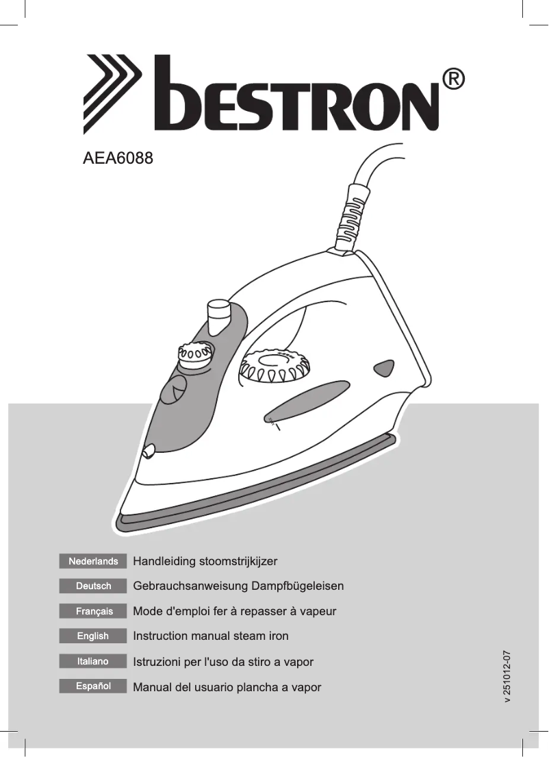 Page 1 de la notice Manuel utilisateur Bestron AEA6088