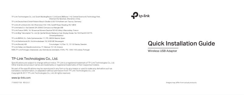Page 1 de la notice Manuel utilisateur TP-Link TL-WN7200ND