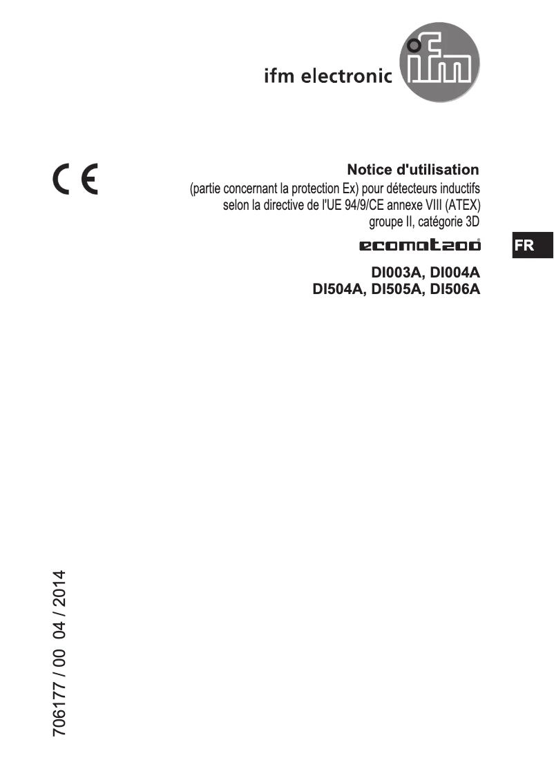 Image de la première page du manuel de l'appareil DI004A