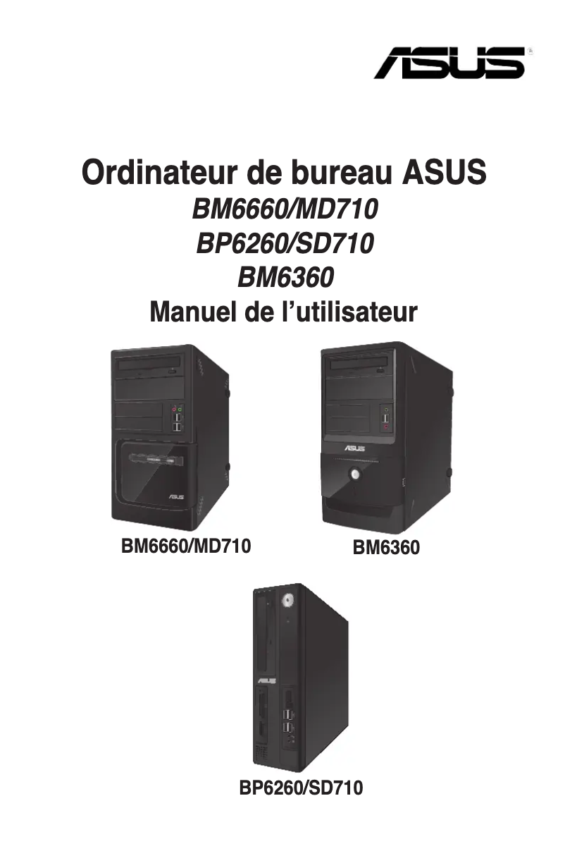 Page 1 de la notice Manuel utilisateur Asus BM6360