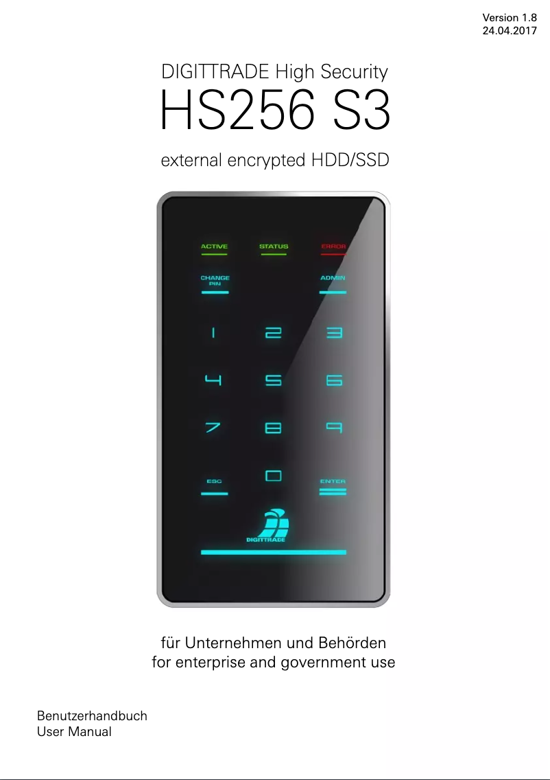 Page n°1 - Manuel utilisateur Digittrade HS256 S3