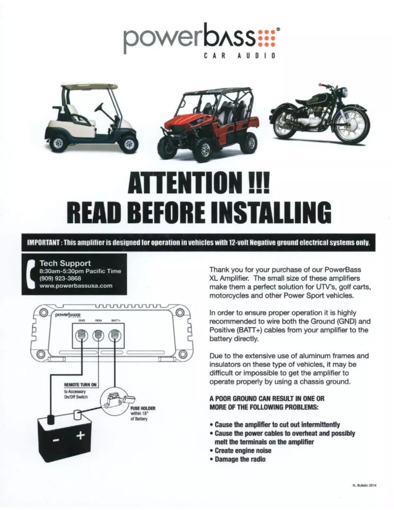 Page 1 de la notice Manuel utilisateur PowerBass XL-2305MX