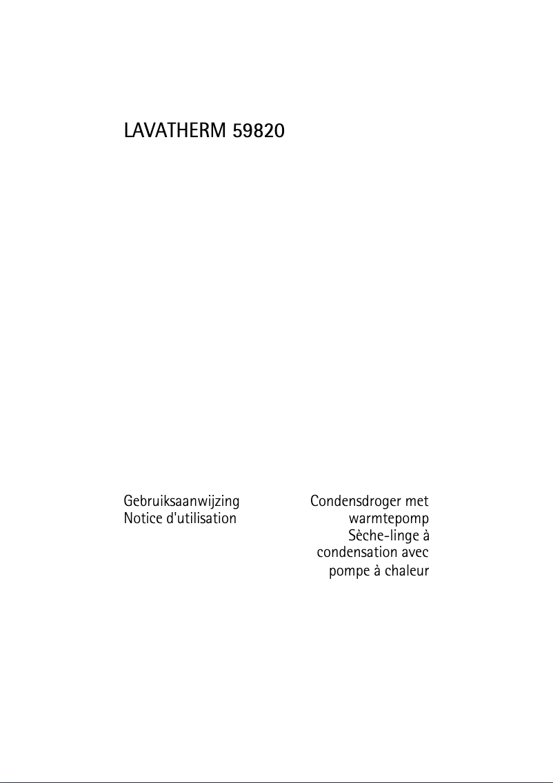 Imagen de la primera página del manual del dispositivo Lavatherm 59820