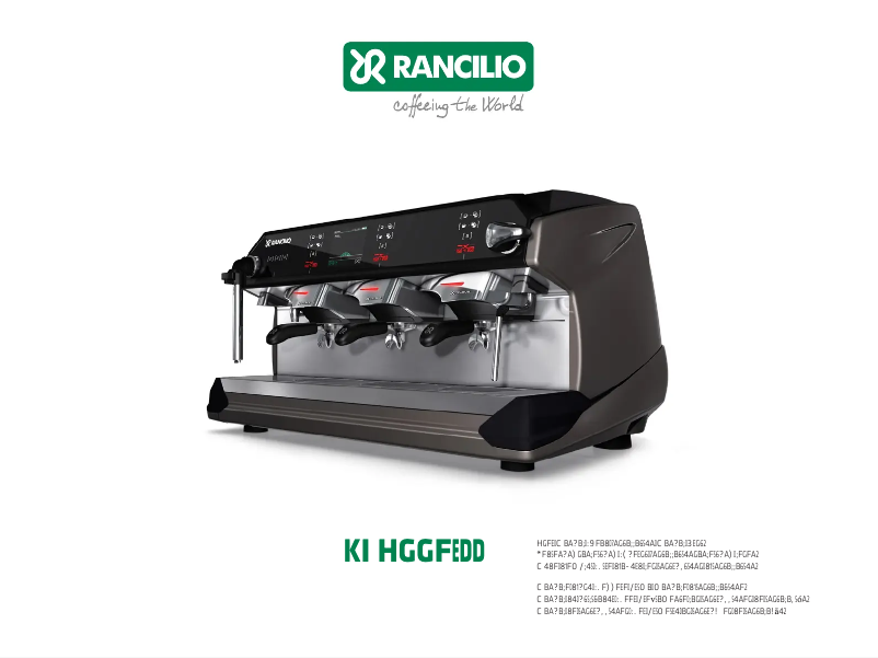 Page 1 de la notice Manuel utilisateur Rancilio Classe 11