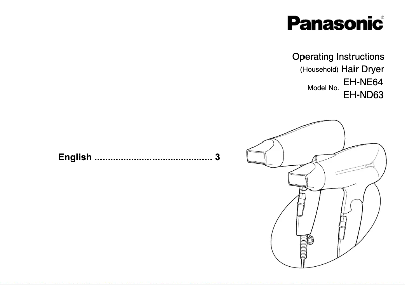 Image de la première page du manuel de l'appareil EH-ND63