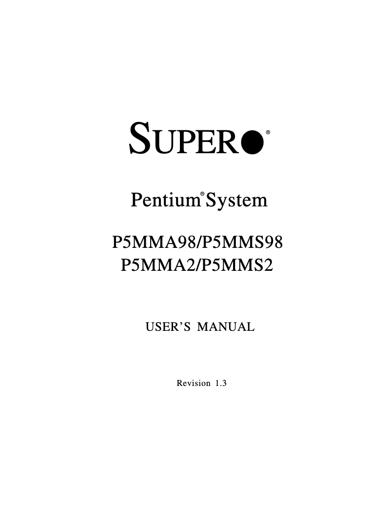 Image de la première page du manuel de l'appareil P5MMS98