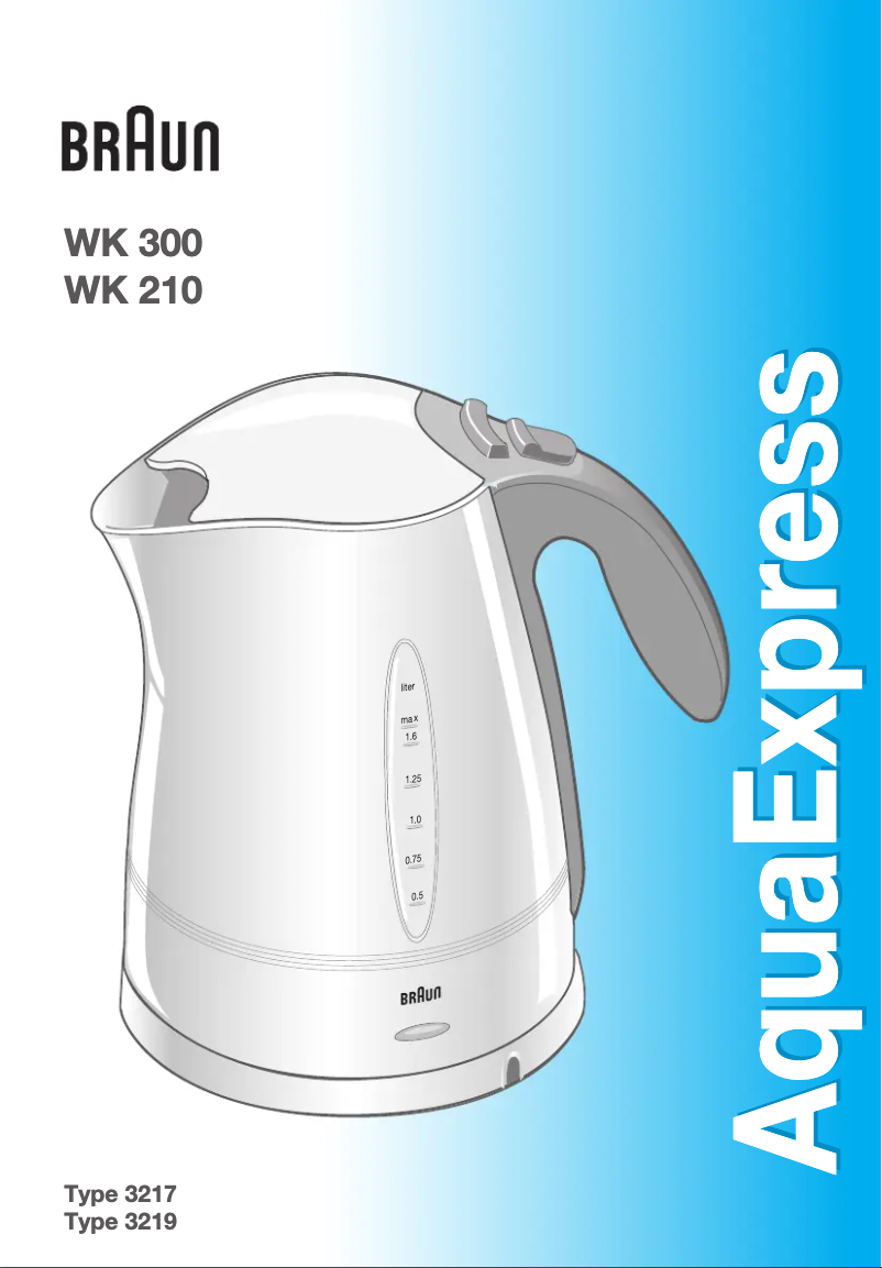 Página 1 del manual Manual de usuario Braun WK 210