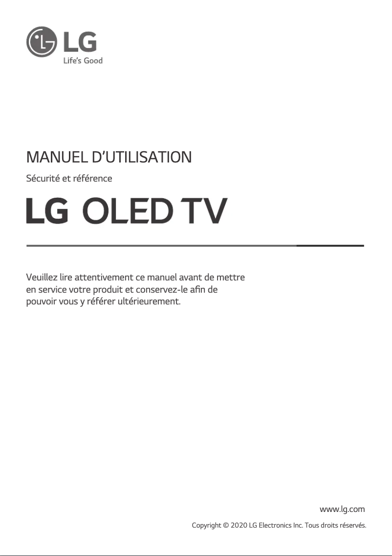 Página 1 del manual Manual de usuario LG OLED77GX6LA (2020)