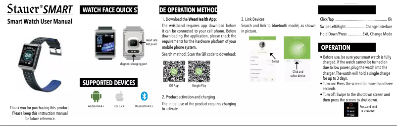 Page 1 de la notice Manuel utilisateur Stauer 42832