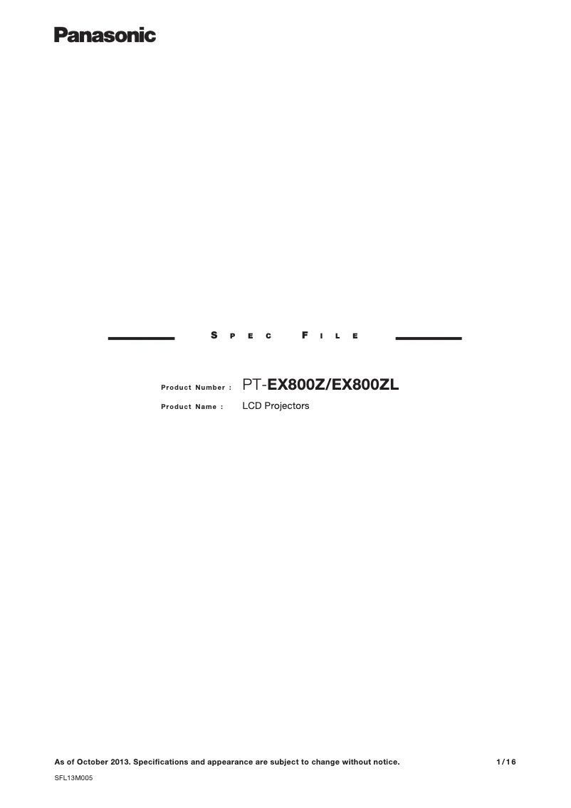 Image de la première page du manuel de l'appareil PT-EX800ZLU