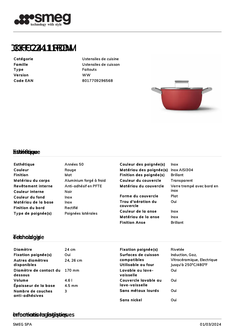 Image de la première page du manuel de l'appareil CKFC2411RDM