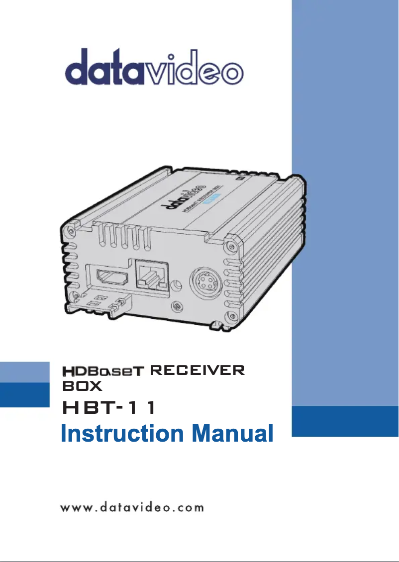 Page n°1 - Manuel utilisateur DataVideo HBT-11