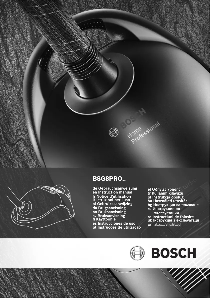 Page n°1 - Manuel utilisateur Bosch BSG8PRO1