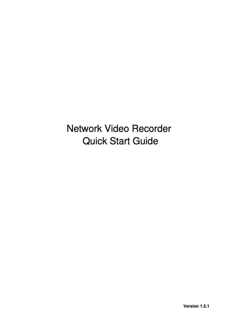 Page n°1 - Manuel utilisateur Dahua Technology Lite NVR4832